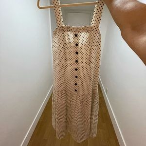 L’Academie polka dot midi dress, size S.